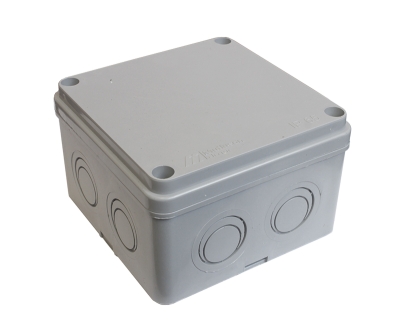 КУТИЯ ЗА ВЪНШЕН МОНТАЖ ПКОМ 110X110X74ММ СИВА