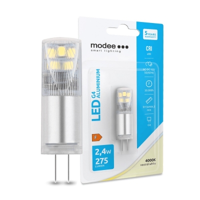 ЛАМПА 12V LED 2.4W G4 НЕУТРАЛНА СВЕТЛИНА MODEE