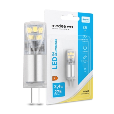 ЛАМПА 12V LED 2.4W G4 ТОПЛА СВЕТЛИНА MODEE