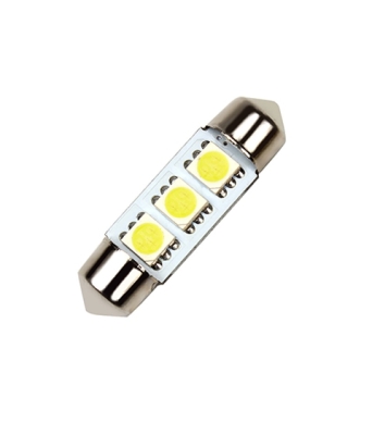 ЛАМПА АВТОМОБИЛНА 12V T11 36MM LED 3X5050 1