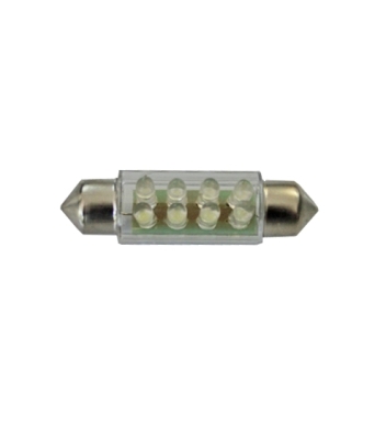 ЛАМПА АВТОМОБИЛНА 12V T11 36MM LED 8 WHITE