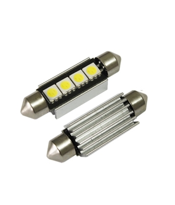 ЛАМПА АВТОМОБИЛНА 12V T11 41MM LED 4X5050 1