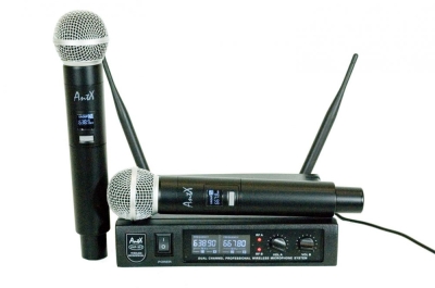 МИКРОФОН БЕЗЖИЧЕН ДВОЕН ПРОФЕСИОНАЛЕН ANTX UHF301