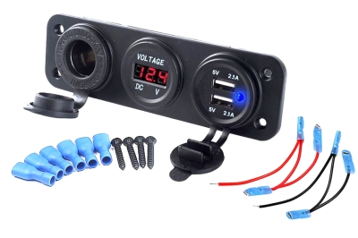 МОДУЛ ЗАРЯДНО ЗА АВТОМОБИЛ ВОЛТМЕТЪР USB ЗАПАЛКА