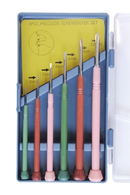 ОТВЕРТКИ КОМПЛЕКТ ЧАСОВНИКАРСКИ ПРЕЦИЗНИ ФИННИ - 6 БР 2