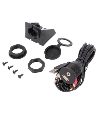 ПАНЕЛ АВТОРАДИО С USB И ЖАК 3.5MM, ЧИНЧ 2M