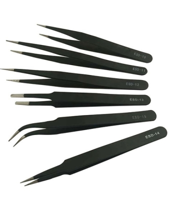 ПИНСЕТИ - КОМПЛЕКТ 6 БРОЯ ESD