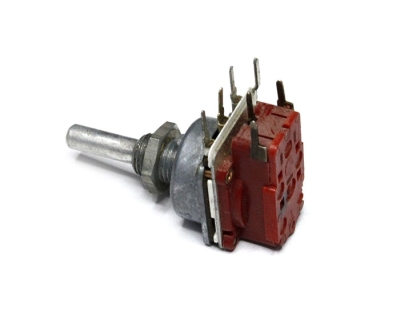 ПОТЕНЦИОМЕТЪР 50K СТЕРЕО ЛОГАРИТМИЧЕН С КЛЮЧ 1