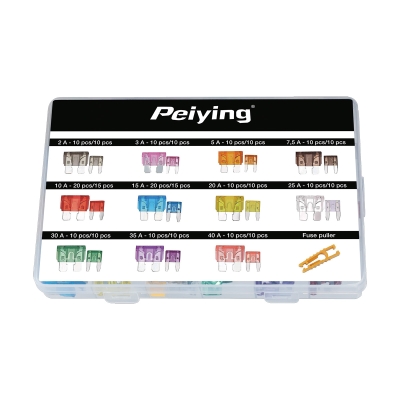 ПРЕДПАЗИТЕЛИ АВТОМОБИЛНИ СТАНДАРТ И МИНИ 250 БРОЯ В КУТИЯ С ЩИПКА КОМПЛЕКТ