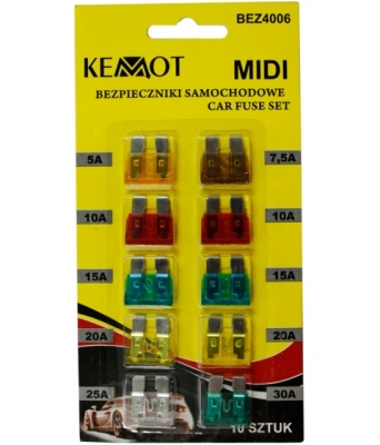 ПРЕДПАЗИТЕЛИ АВТОМОБИЛНИ СТАНДАРТНИ БЛИСТЕР КОМПЛЕКТ