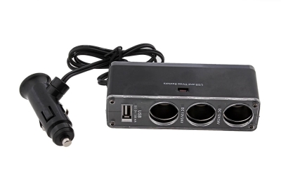 ПРЕХОД РАЗКЛОНИТЕЛ АВТОЗАПАЛКА 1М/ 3Ж USB