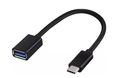 ПРЕХОД USB-C М/USB Ж С КАБЕЛ OTG ЧЕРЕН