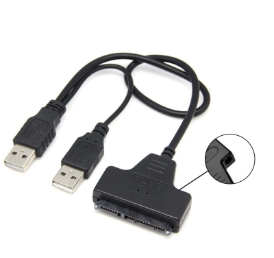 ПРЕХОД USB/SATA 2.5"/3.5" С КАБЕЛ ВЕРСИЯ 2.0 С ДВОЙНО ЗАХРАНВАНЕ