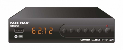 ПРИЕМНИК ЗА ЦИФРОВА ЕФИРНА И КАБЕЛНА И IP TV DVB T/C/T2  CT6212