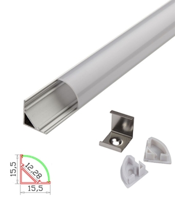 ПРОФИЛ ЗА LED ЛЕНТА ЪГЛОВ X-076