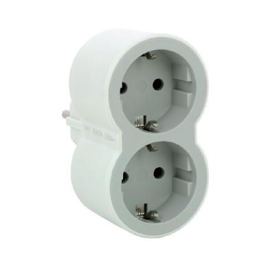 РАЗКЛОНИТЕЛ 220V С 2 ГНЕЗДА ШУКО ПРАВ LEGRAND