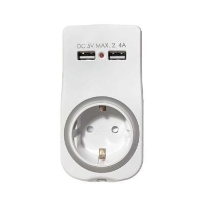 КОНТАКТ С 2XUSB-A И ЛАМПА TECHNIK