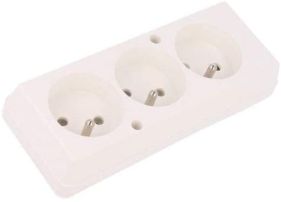 РАЗКЛОНИТЕЛ 220V 3 ГНЕЗДА БЕЗ КАБЕЛ JONEX