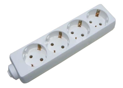 РАЗКЛОНИТЕЛ 220V 4 ГНЕЗДА БЕЗ КАБЕЛ