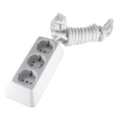 РАЗКЛОНИТЕЛ 3 ГНЕЗДА ПОЛИСТЕРОЛ БЯЛ 3М