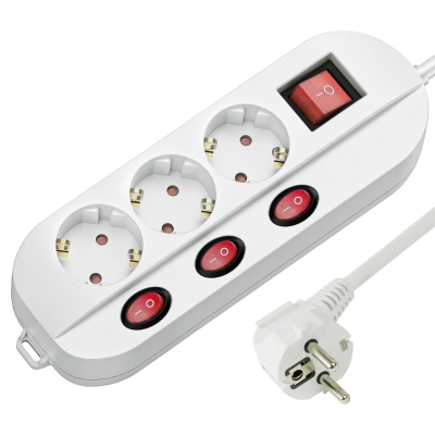 РАЗКЛОНИТЕЛ С КЛЮЧ-3 ГНЕЗДА 1.5М ИЗКЛЮЧВАНЕ 3+1 TECHNIK