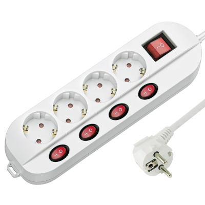 РАЗКЛОНИТЕЛ С КЛЮЧ-4 ГНЕЗДА 1.5М ИЗКЛЮЧВАНЕ 4+1 TECHNIK