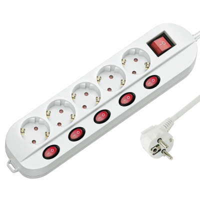 РАЗКЛОНИТЕЛ С КЛЮЧ-5 ГНЕЗДА 1.5М ИЗКЛЮЧВАНЕ 5+1 TECHNIK