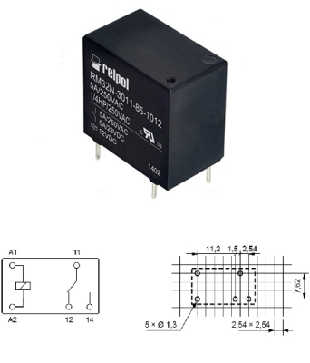 РЕЛЕ 12V/5A RM32N-3011-85-1012