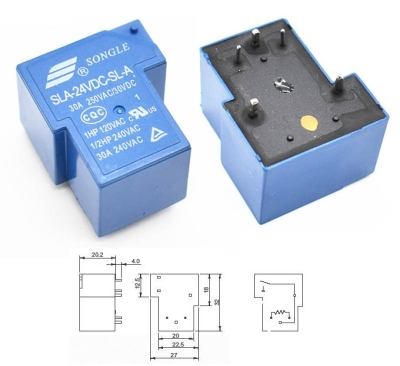 РЕЛЕ 24V/30A SLA-24VDC-SL-A