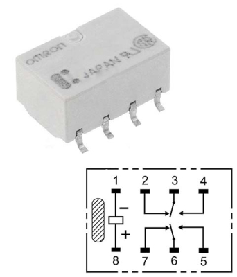 РЕЛЕ 5V/1A G6K-2F-5DC