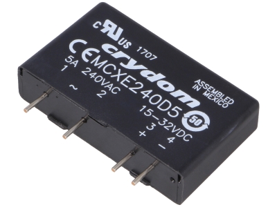 РЕЛЕ ПОЛУПРОВОДНИКОВО 15-32V AC 5A MCXE240D5