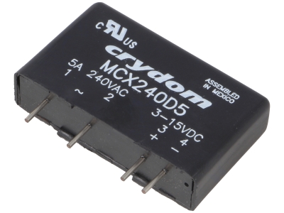 РЕЛЕ ПОЛУПРОВОДНИКОВО 3-15V DC 5A MCX240D5