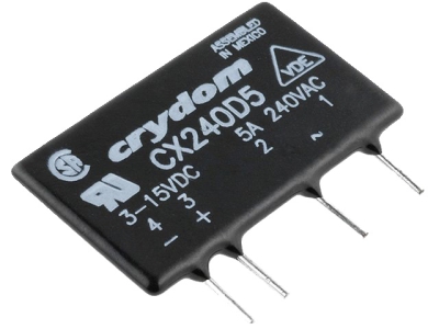 РЕЛЕ ПОЛУПРОВОДНИКОВО  3-15VDC  5A  CX240D5