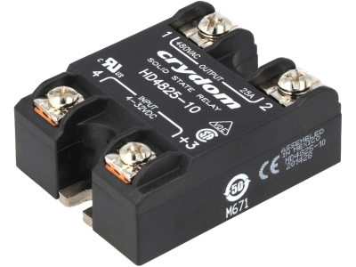 РЕЛЕ ПОЛУПРОВОДНИКОВО 3-32V DC 25A HD4825-10