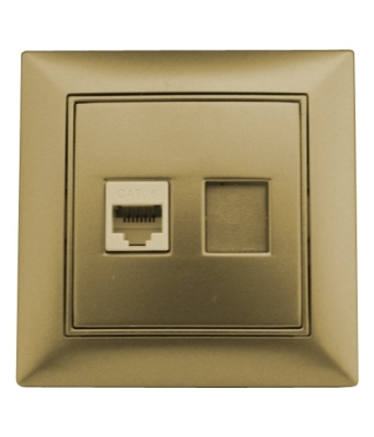 РОЗЕТКА LAN МЕТАЛИК ЗЛАТО