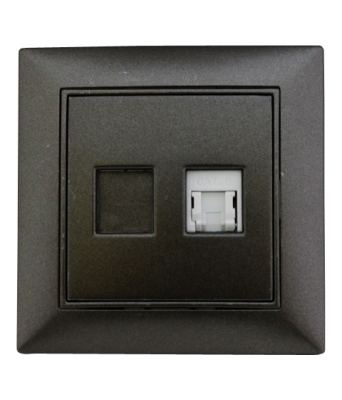 РОЗЕТКА LAN МЕТАЛИК СИВ