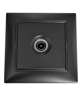 РОЗЕТКА TV МЕТАЛИК СИВ