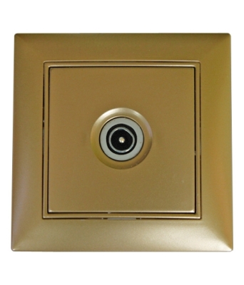 РОЗЕТКА TV МЕТАЛИК ЗЛАТО