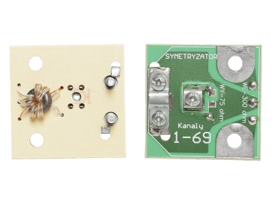 СЪГЛАСУВАЩ ТРАНСФОРМАТОР ЗА АНТЕНА TV ВЪНШНА 75/300 OHM WZMA-0445