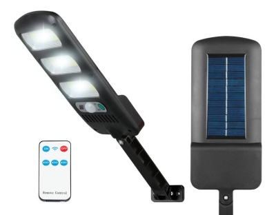 СОЛАРЕН LED ПРОЖЕКТОР 24W СЪС СЕНЗОР ЗА УЛИЧНО ФАСАДНО ОСВЕТЛЕНИЕ ЧЕРЕН