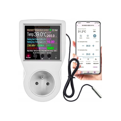 ТЕРМОРЕГУЛАТОР ТЕРМОСТАТ ЗА ОТОПЛИТЕЛНИ ИНСТАЛАЦИИ ОТ -20 ДО +120C 230V AC  SMART WIFI УПРАВЛЕНИЕ