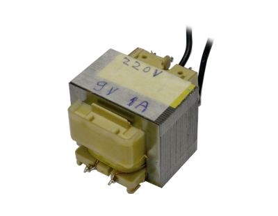 ТРАНСФОРМАТОР 220VAC 9VAC/1A