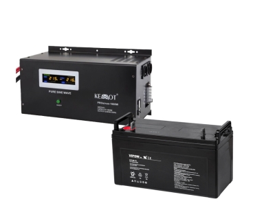 UPS ИНВЕРТОР KEMOT РЕЗЕРВНО ЗАХРАНВАНЕ 1600W ЧИСТА СИНУСОИДА КОМПЛЕКТ С ТЯГОВА БАТЕРИЯ 120AH