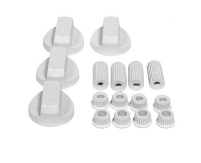 ВРЪТКА, КОПЧЕ ЗА ГОТВАРСКА ПЕЧКА УНИВЕРСАЛНА КОМПЛЕКТ 4 БРОЯ БЯЛА