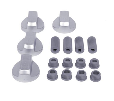 ВРЪТКА, КОПЧЕ ЗА ГОТВАРСКА ПЕЧКА УНИВЕРСАЛНА КОМПЛЕКТ 4 БРОЯ СИВА