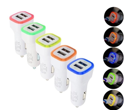 Зарядно за телефон USB 12-24V/2100MA 2 БРОЯ автомобилно