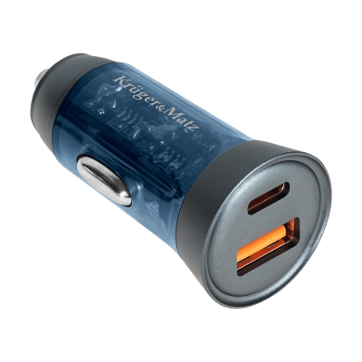Зарядно за телефон USB-А+USB-C  12-24V 45W QC PD ултра бързо АВТОМОБИЛНО