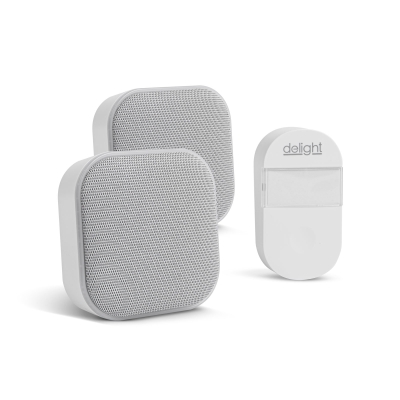 ЗВЪНЕЦ БЕЗЖИЧЕН КИНЕТИЧЕН DELIGHT 1 БУТОН/2 ТЕЛА 230V