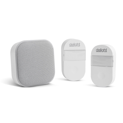 ЗВЪНЕЦ БЕЗЖИЧЕН КИНЕТИЧЕН DELIGHT 2 БУТОНА/1 ТЯЛО 230V