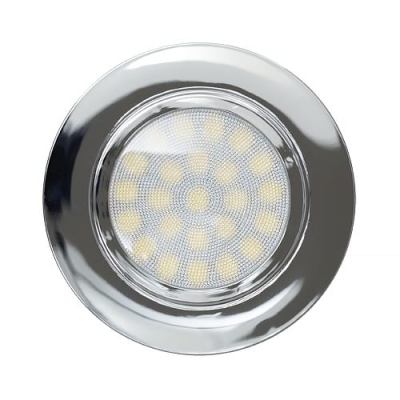 Мини LED луна за вграждане, 4W, 4200K, IP44, Хром, 220V-240V AC, 60, Неутрална светлина, SMD 2835